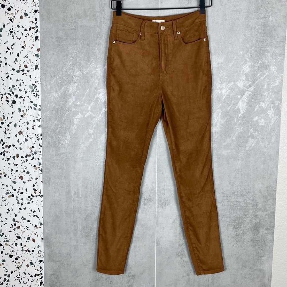 Good American brown suede skinny pants - Picture 2 of 8